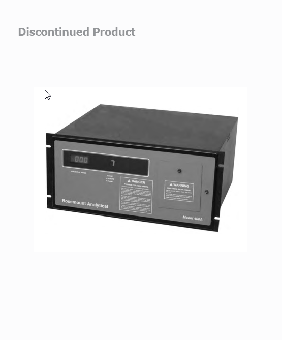 Analyseur d’hydrocarbures de procédé Rosemount™ 400A (Obsolète)