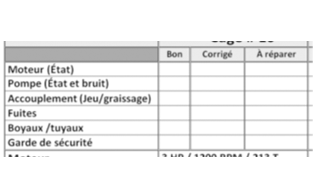 Client's preventive maintenance chart before inspection Client's preventive maintenance chart before inspection